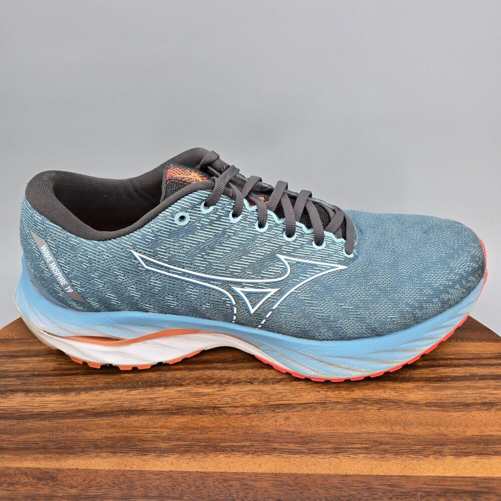 Mizuno Wave Inspire 19 Shoes Mens 10.5 Blue Training Athletic Running Sneakers